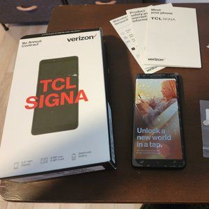 TCL-5004SPP SIGNA 16GB 2GB Black Verizon 5.5-In, No annual contract. NEW IN BOX.